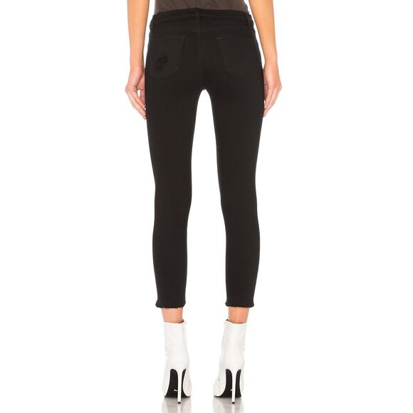 J Brand Revolve Women's Overexposure Distressed Black Ankle Capri Jeans‎ Size 26 - Picture 2 of 11